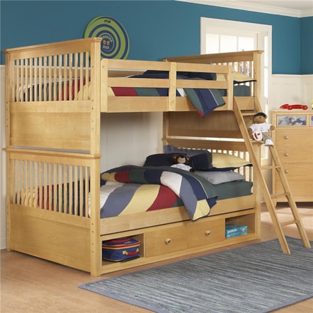 Twin Over Twin Bunk Bed With Under Bed Storage Drawers