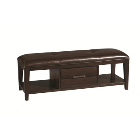 1 Drawer, 2 Open Compartment Bench