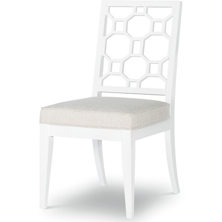 Splat Back Side Chair with Upholstered Seat