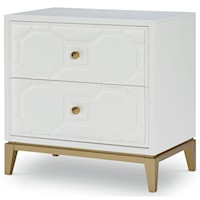2-Drawer Nightstand with Outlet and USB Port