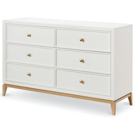 uptown white and gold dresser by rachael ray Chelsea by Rachael Ray - Dresser