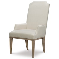 Traditional Upholstered Host Arm Chair
