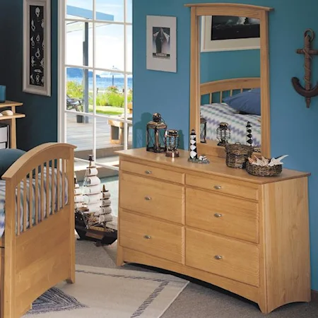 Youth Dresser with Mirror Combination