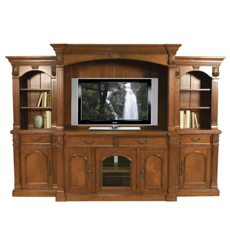 Cara Bella Wall System with 64 Inch TV Console