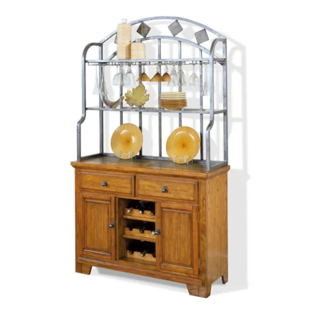 Serving Table and Backers Rack Metal Deck