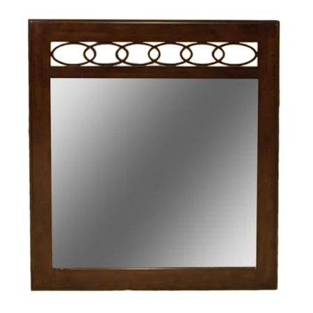 Landscape Mirror with Interlocking Oval Ring Design