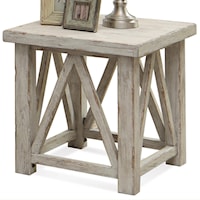 End Table with Light Distressing