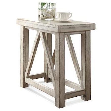 Chairside Table with Physical Distressing