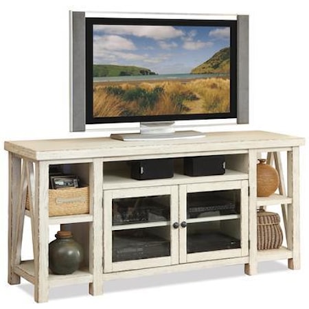 TV Console with Open Shelving