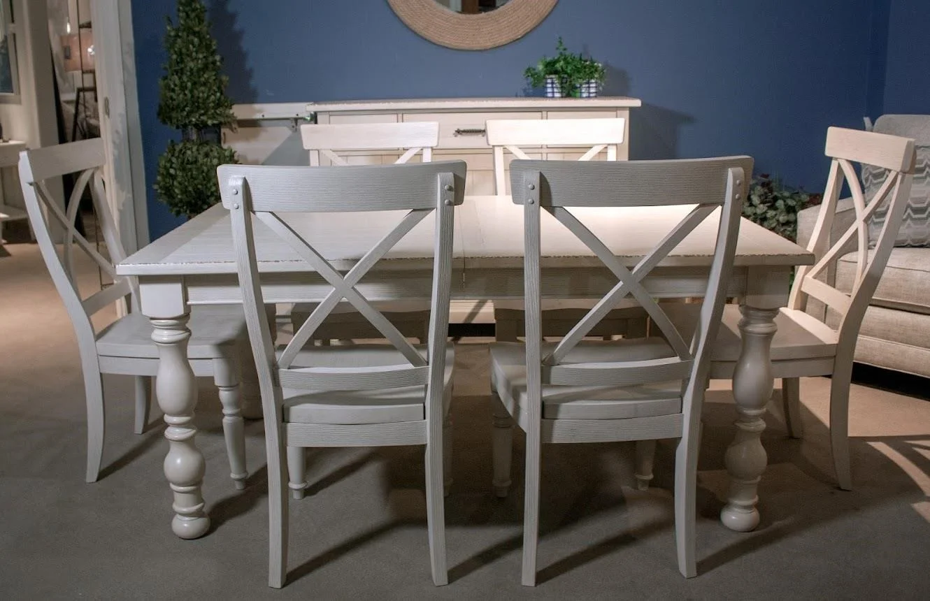 Riverside Furniture Aberdeen 21250+21258 Rectangular Table with 6 Side Chairs Esprit Decor