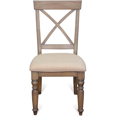 X-Back Side Chair w/ Turned Legs