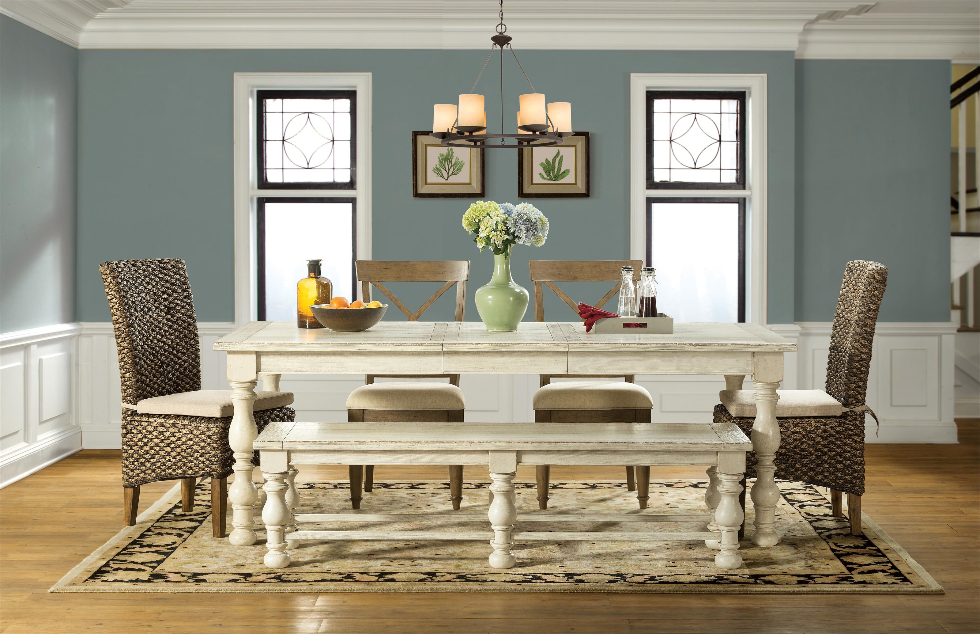 Bench with back dining table set clearance