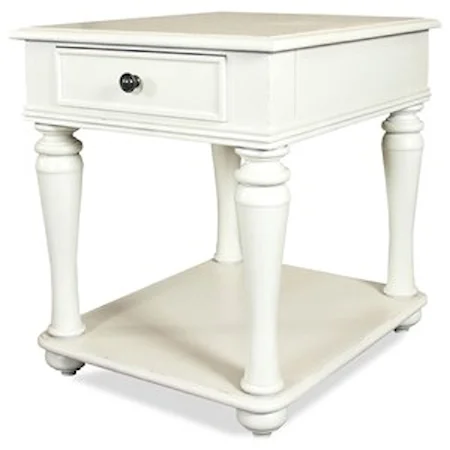 Cottage End Table with One Drawer