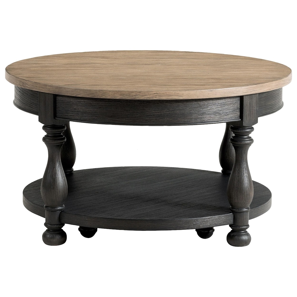 Riverside Furniture Barrington Two Tone Round Cocktail Table