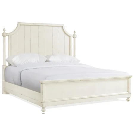 Farmhouse California King Panel Bed with Low Profile Footboard