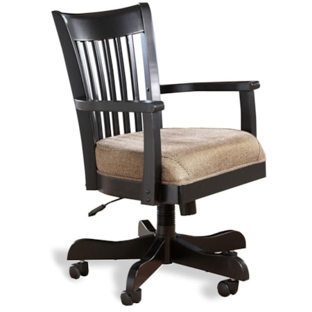 Desk Chair with Upholstered Seat