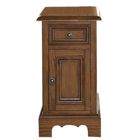 1 Drawer and 1 Door Traditional Chairside Table
