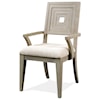 Carolina River Cascade Upholstered Wood Back Arm Chair