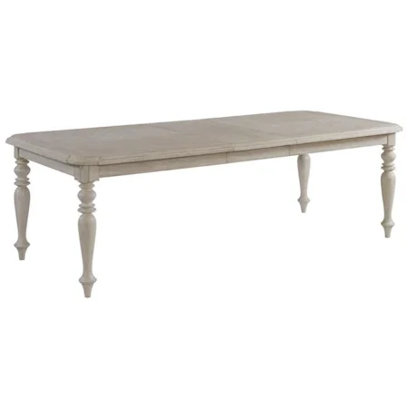 Cottage Dining Table with Turned Legs and Extension Leaf
