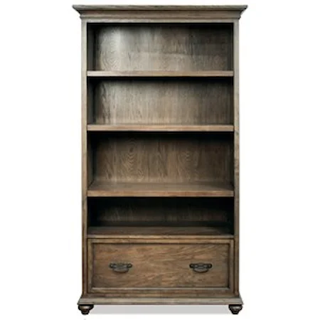 3 Shelf Bookcase in Aged Oak Finish