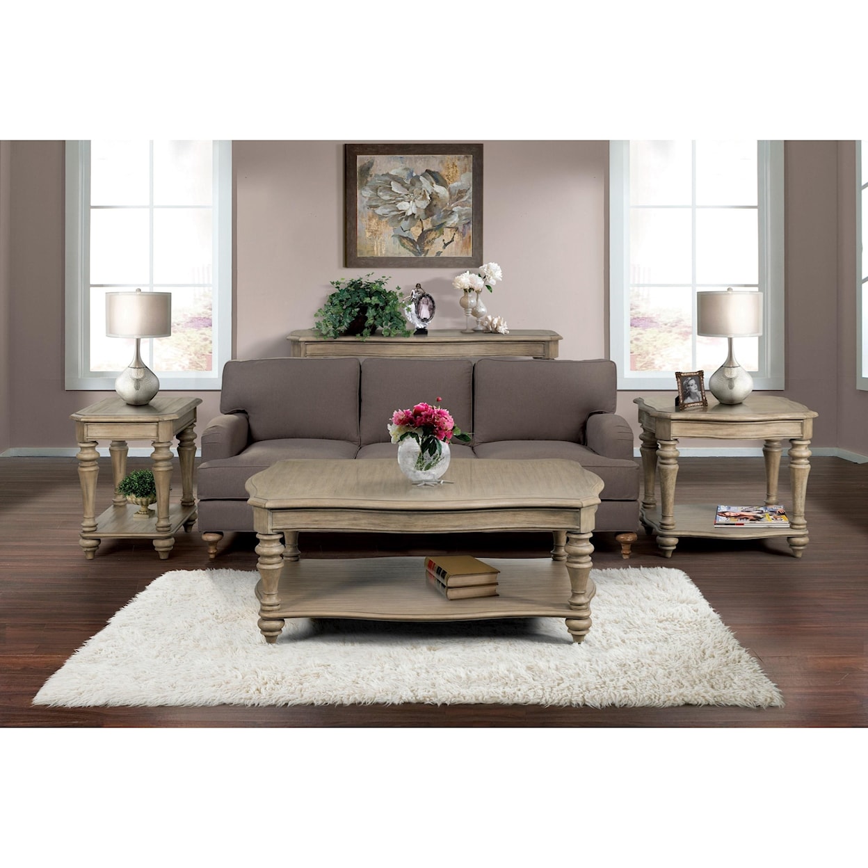 Riverside Furniture Corinne Chairside Table