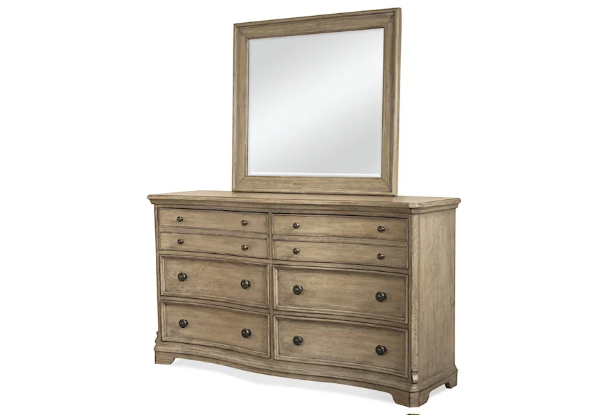 Corinne Dresser and Mirror Combo by Riverside Furniture at Z & R Furniture