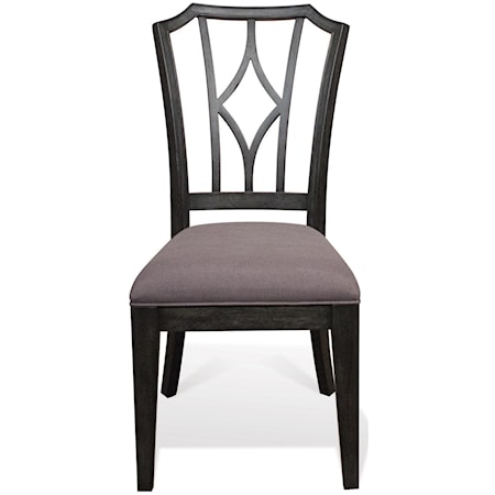 Upholstered Diamond Back Side Chair