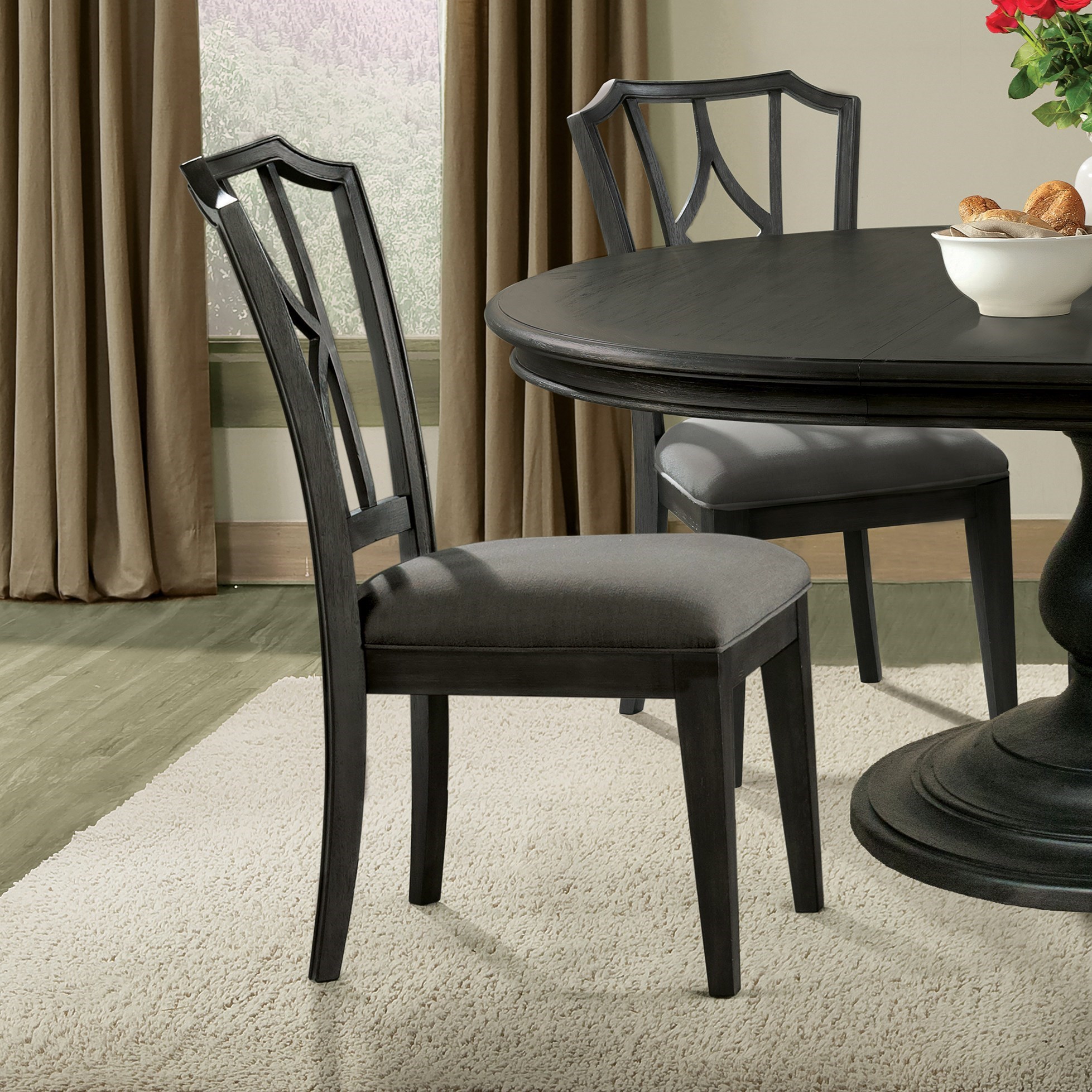 Riverside Furniture Corinne Upholstered Diamond Back Side Chair