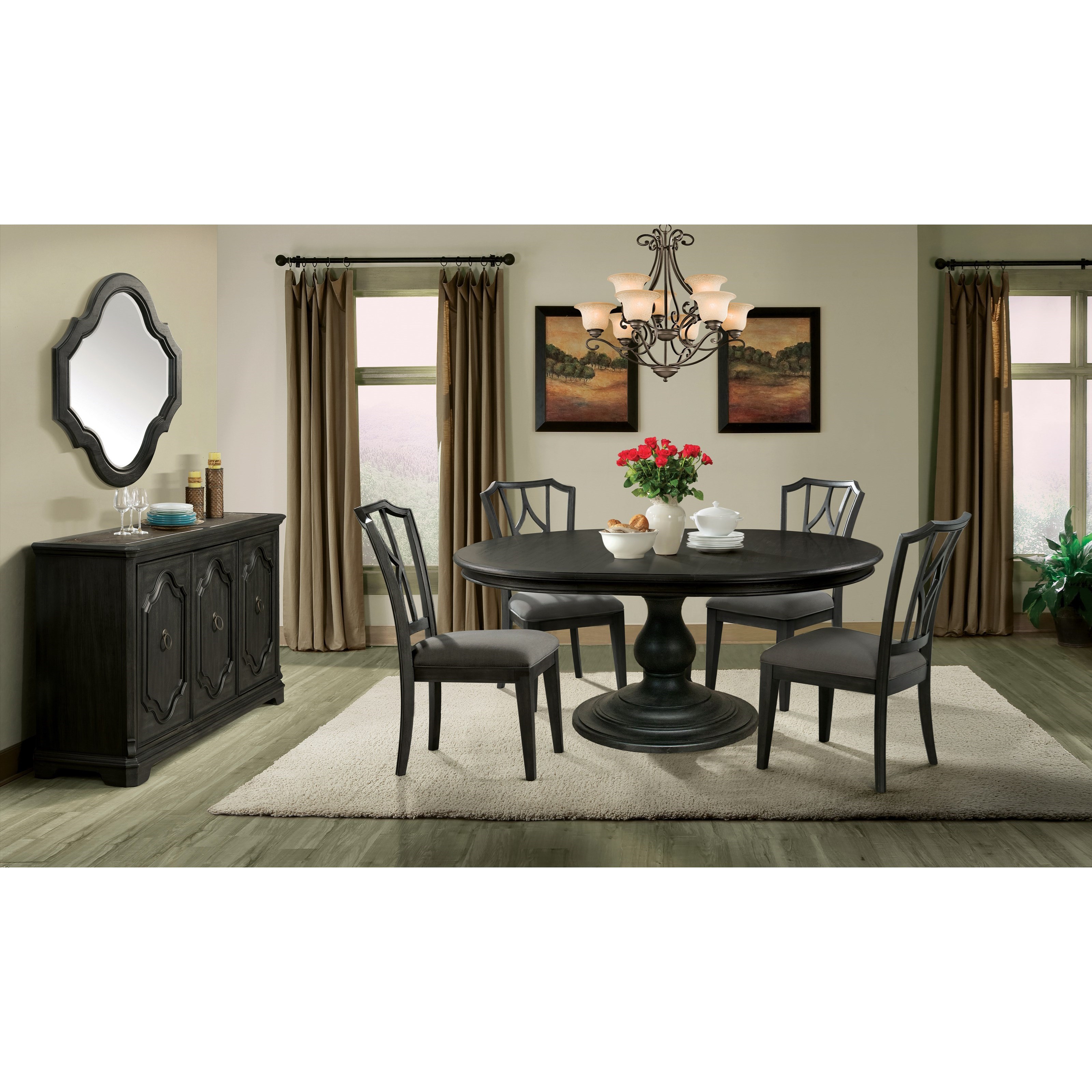 Riverside Furniture Corinne Upholstered Diamond Back Side Chair