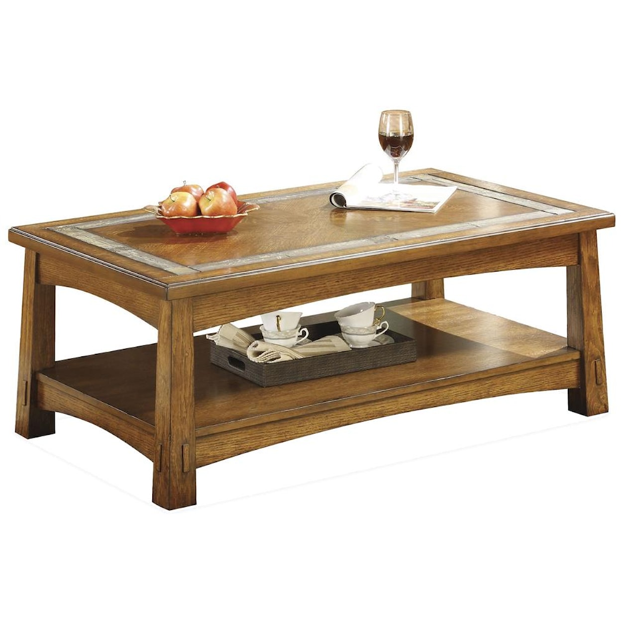 Riverside Furniture Craftsman Home Rectangular Coffee Table