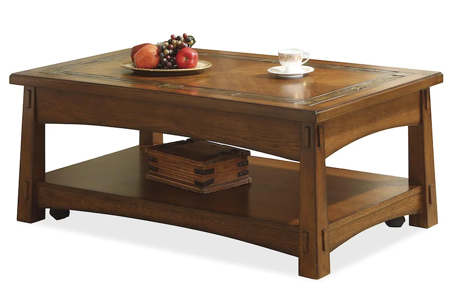 Craftsman Home Lift-Top Coffee Table by Riverside Furniture at Zak's Home