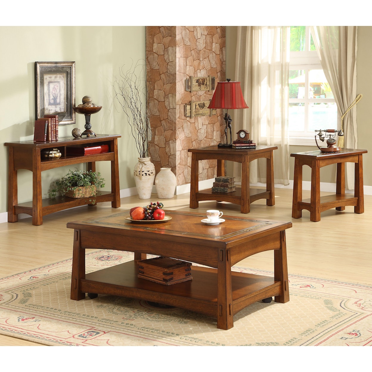 Riverside Furniture Craftsman Home Lift-Top Coffee Table