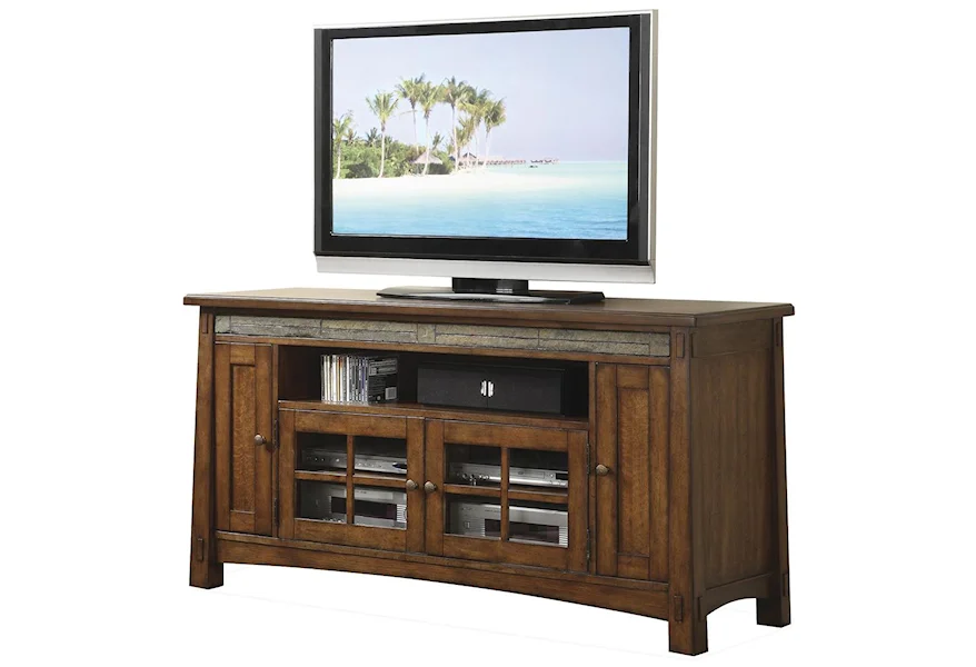 Craftsman Home TV Console by Riverside Furniture at Zak's Home