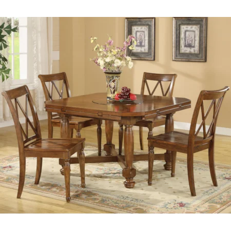 5 Piece Convert-A-Height Table & Side Chairs Set