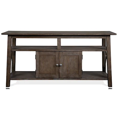 Rustic TV Console with Cabinet