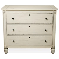 3 Drawer Bachelors Chest in Vintage White Finish