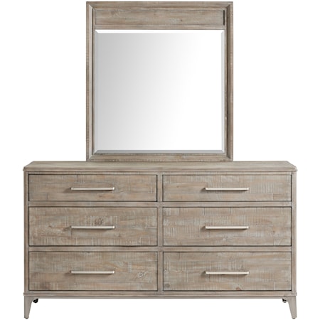 Dresser and Mirror Set