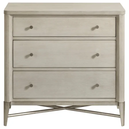 Glam 3-drawer Nightstand with Built-In USB Ports