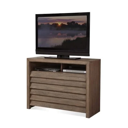 Media Chest with Louvered Drawer Fronts