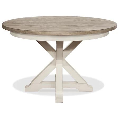 Round Dining Table with 18" Leaf