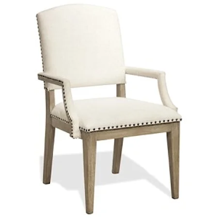 Upholstered Arm Chair with Nail Head Trim