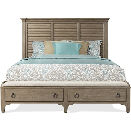 Queen Louver Storage Bed