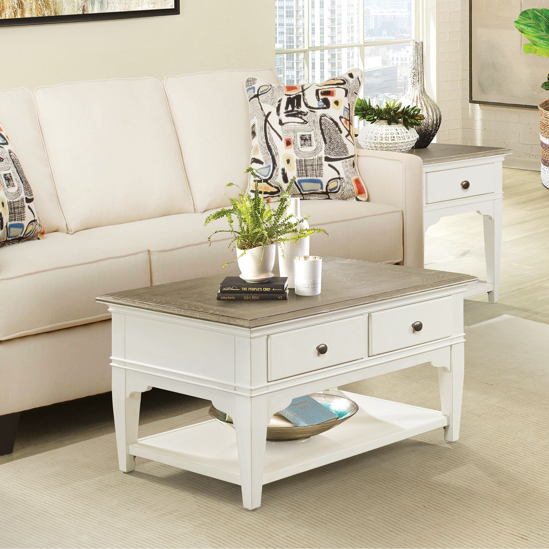 Riverside Furniture Myra Small Leg Coffee Table