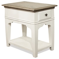 Transitional 1-Drawer Chairside Table