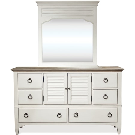 Dresser and Mirror Combo