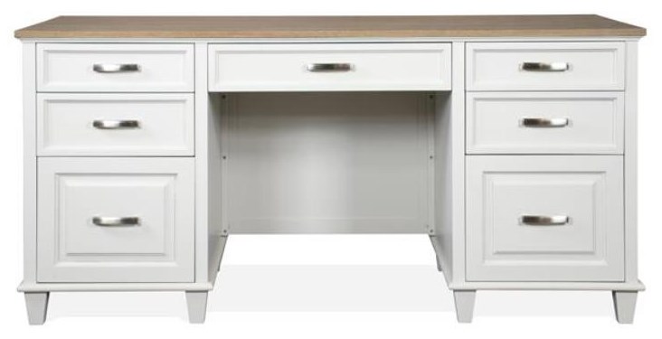 Riverside Furniture Osborne 12030 Modern Farmhouse TwoTone Executive