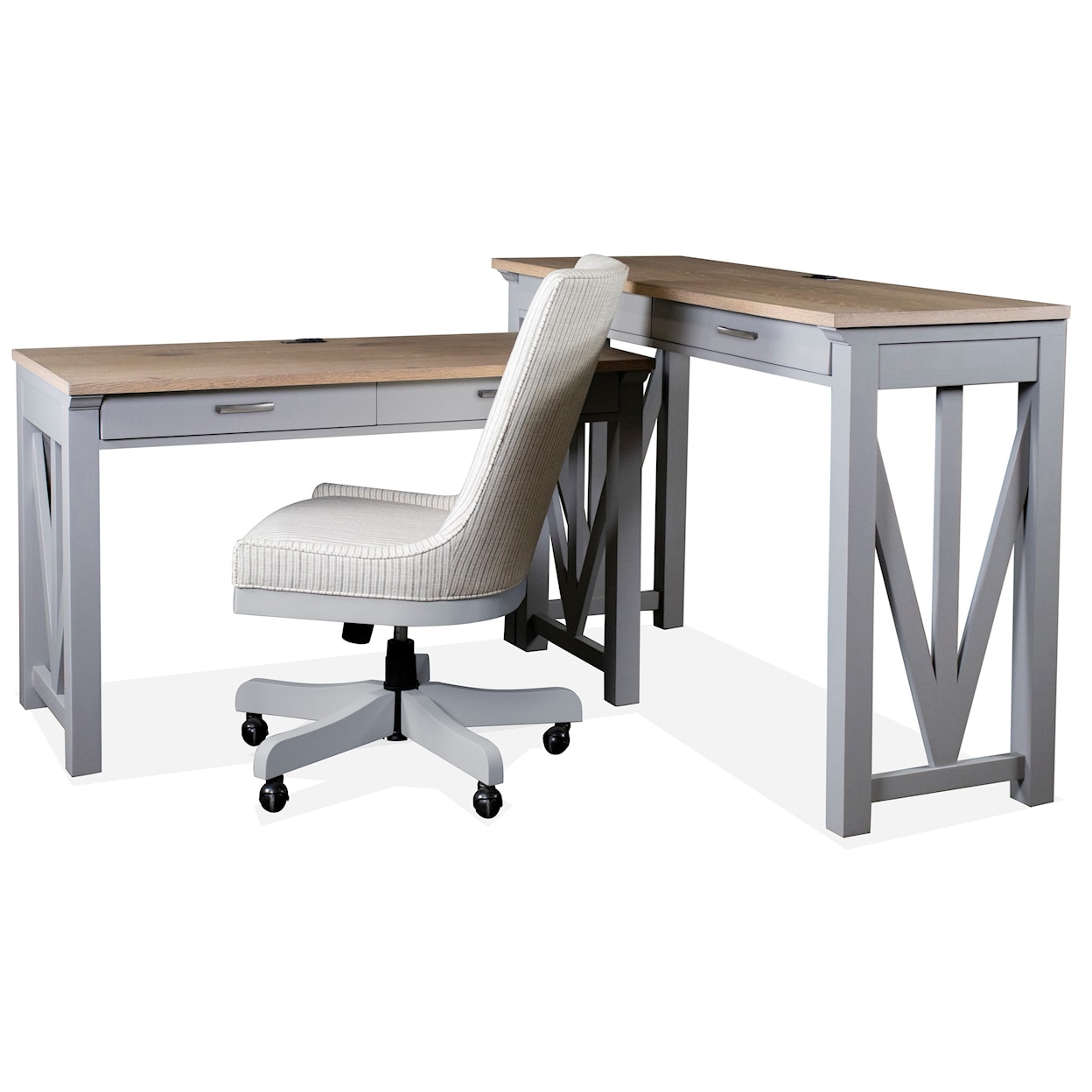 Riverside Furniture Osborne Upholstered Adjustable Desk Chair