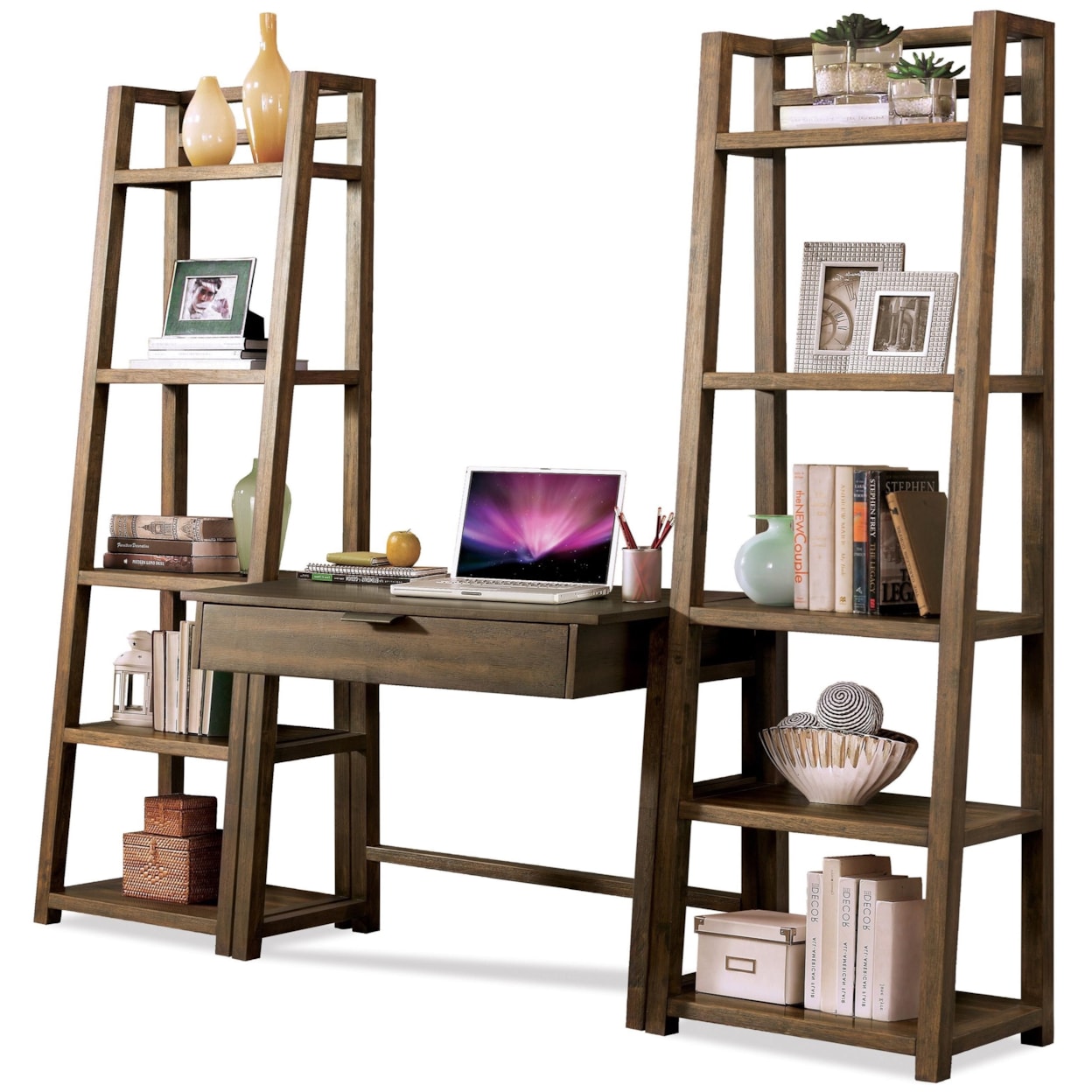 Riverside Furniture Perspectives Leaning Bookcase