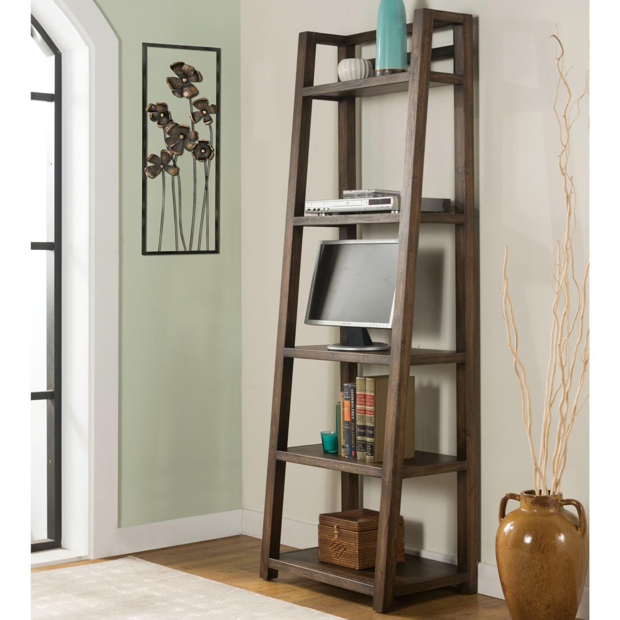 Riverside Furniture Perspectives Leaning Bookcase