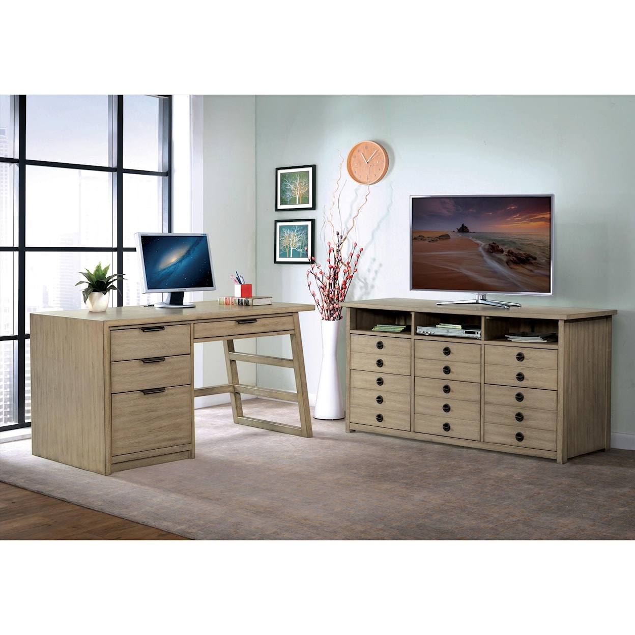 Riverside Furniture Perspectives Single Pedestal Desk